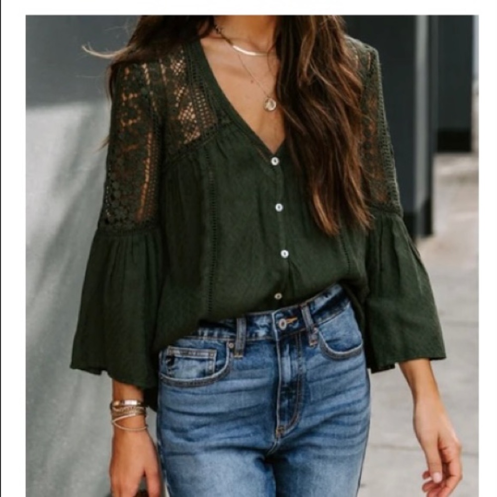 NWT Du Jour Crochet Blouse - VICI